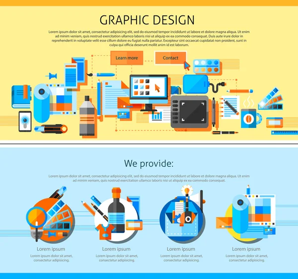 Grafische kunst paginaontwerp — Stockvector