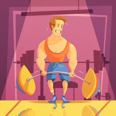 Deadlift karikatür çizimi 