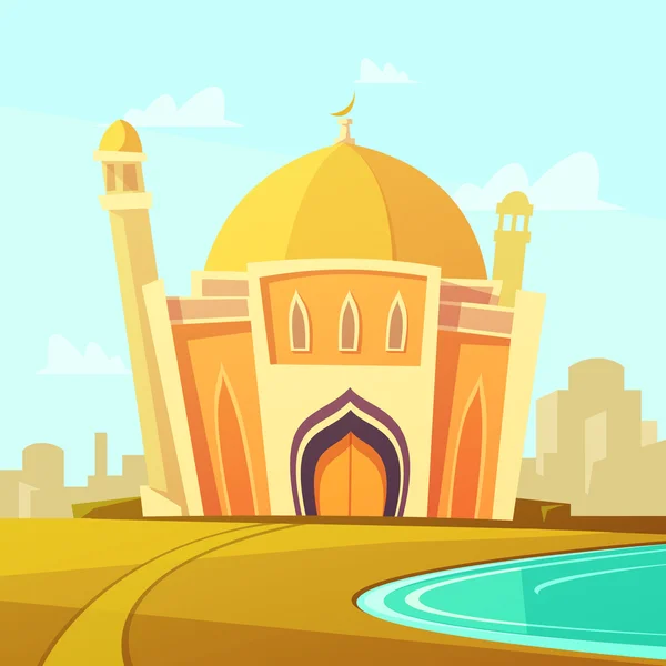 Illustration zum Moscheebau — Stockvektor