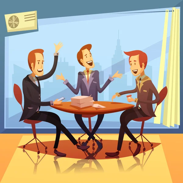 Иллюстрация деловых встреч — стоковый вектор
