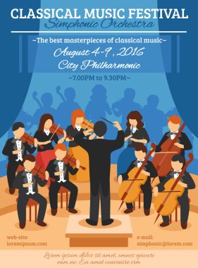 Classical Music Festival Flat Poster clipart