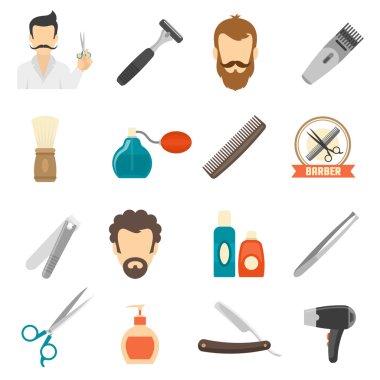 Barber Color Icons clipart