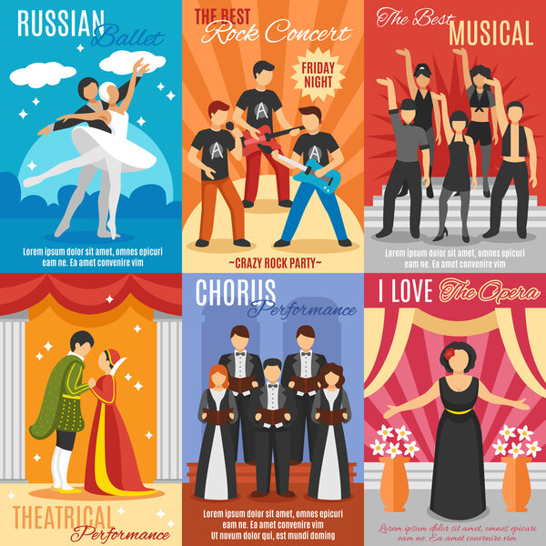 Flat Theatre Posters Set