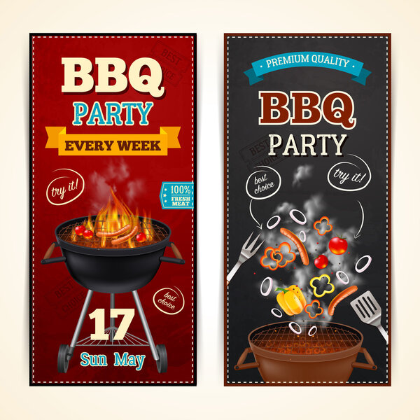 Barbecue Party Banners Set