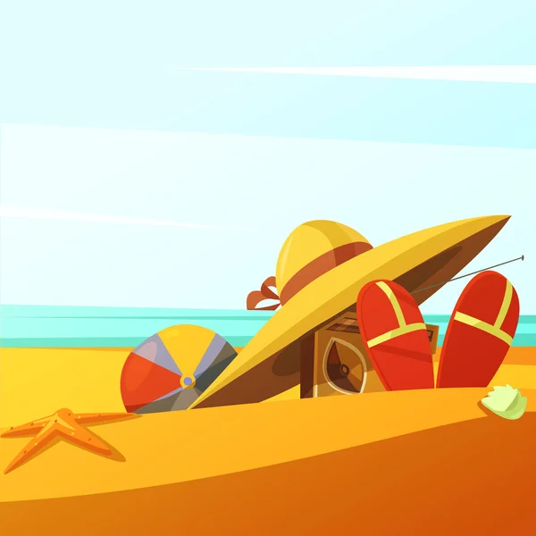 Illustration des vêtements de plage — Image vectorielle