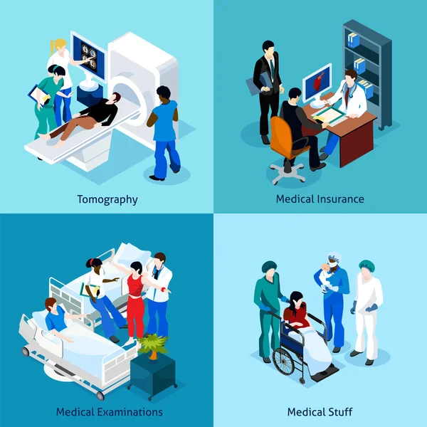 Relation entre le médecin et patient Icône Set — Image vectorielle