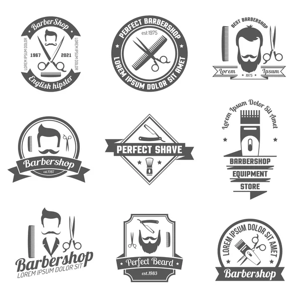 Barbearia emblema —  Vetores de Stock