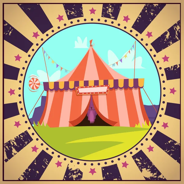 Circus Cartoon Poster — Vector de stoc