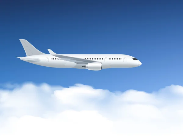 Affiche Avion dans les airs — Image vectorielle
