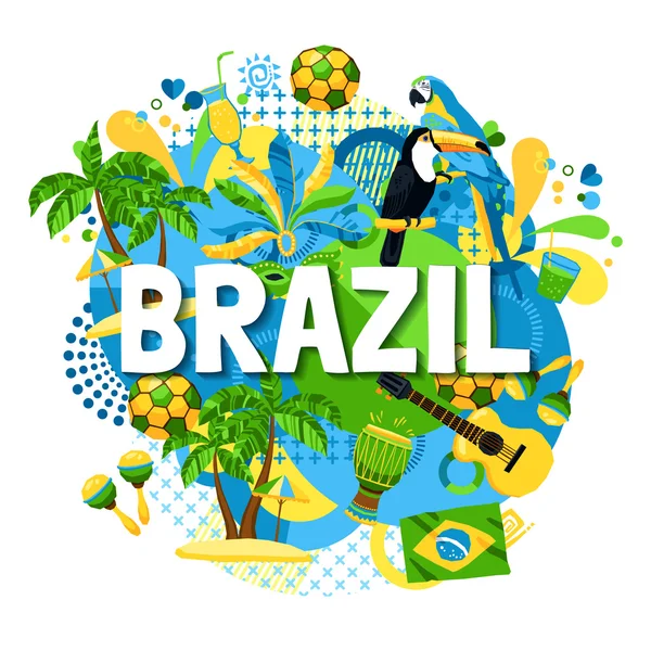 Carnaval de Brasil Poster — Vector de stock