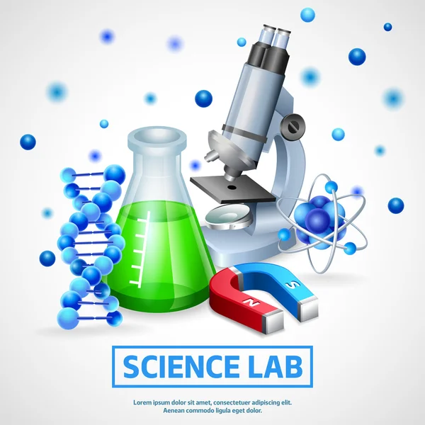 Concept de conception scientifique de laboratoire — Image vectorielle