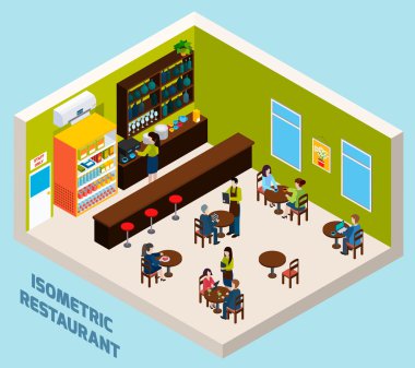  Restaurant Bar İç Biyometrik Kompozisyon Afişi