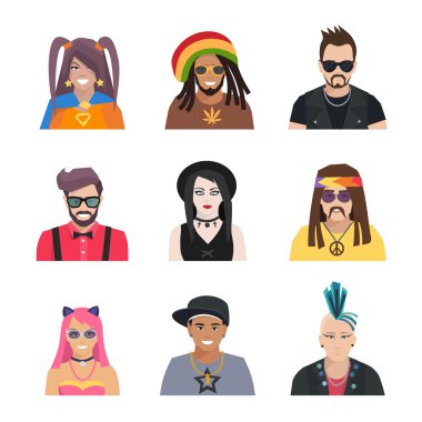  Altkültürler insanlar Icons Set
