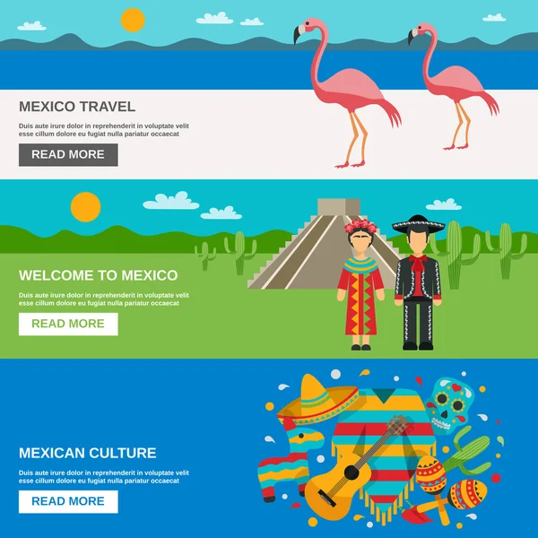 Mexico banner set — Stockvector