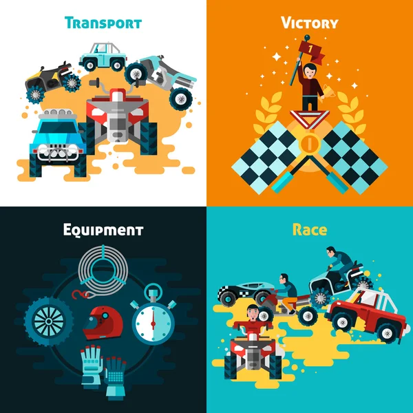 Offroad concept icons set — Stockvector