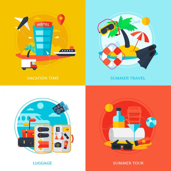 Conceito de design de viagens — Vetor de Stock