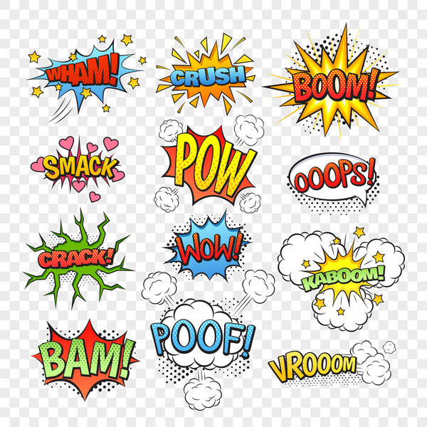 Comic bubbles set