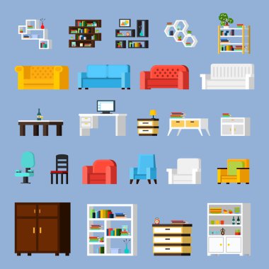 Icons Set Of Interior Elements clipart