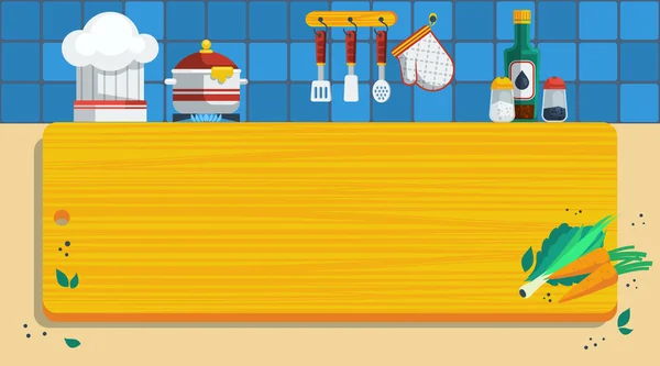Kitchen Background Illustration — Stock Vector
