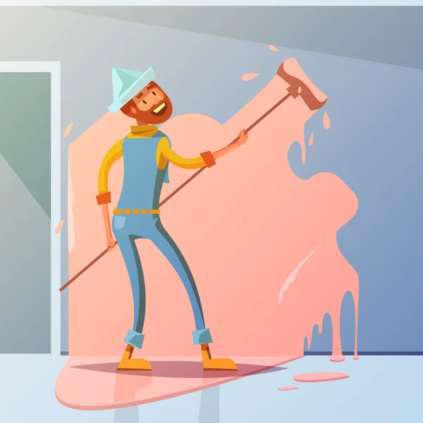 House Painter Illustration — Stock Vector