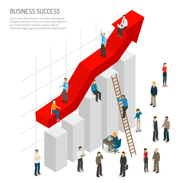 Успіх бізнесу Люди Плакат — стоковий вектор