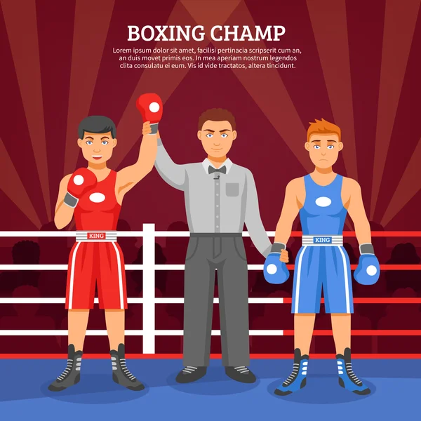 Composition Champ de boxe — Image vectorielle