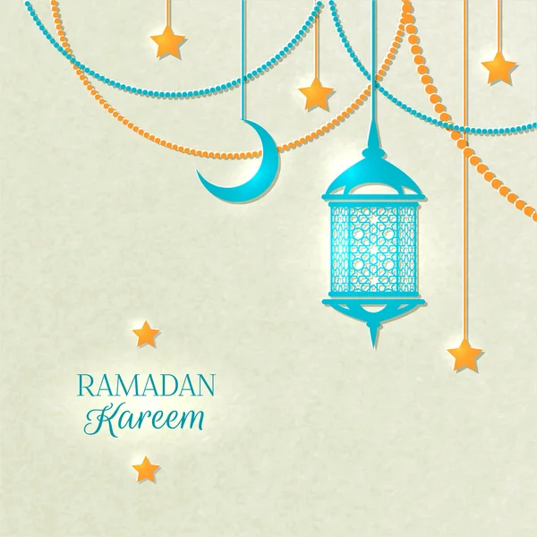 Ramadan luce colore poster — Vettoriale Stock