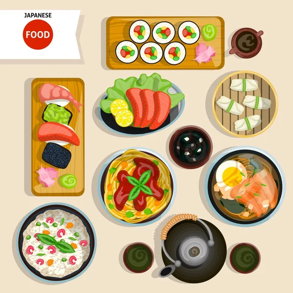 Японская еда — стоковый вектор