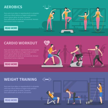 Fitness Spor salonu eğitim afiş