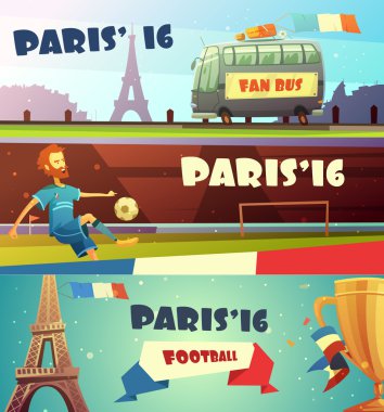 Euro 2016 futbol afiş kümesi