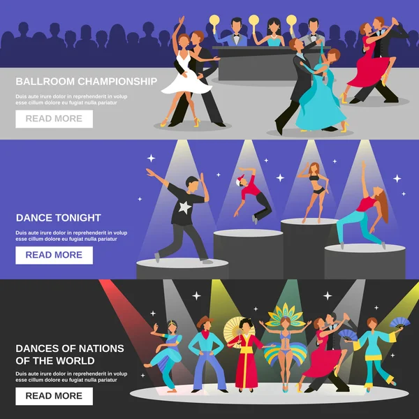 Χορός επίπεδο πανό — Διανυσματικό Αρχείο