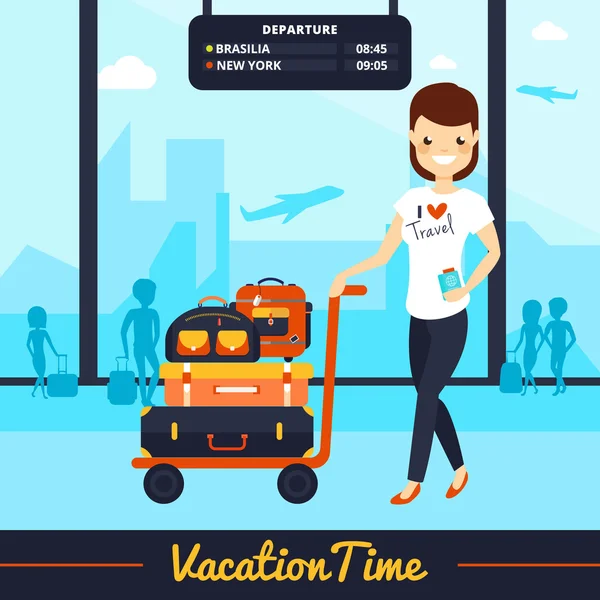 Reizen bagage illustratie — Stockvector