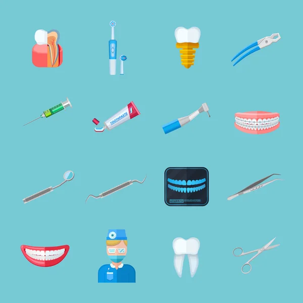 Dentist Isolated Flat Icons