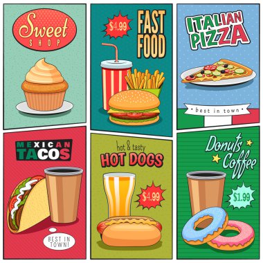 Comic Fast Food Mini Posterler Koleksiyonu