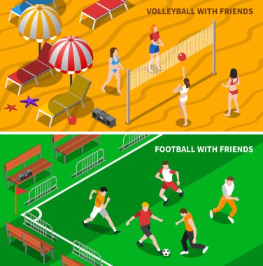 Friends Sport 2 İyometrik Afiş Kompozisyon