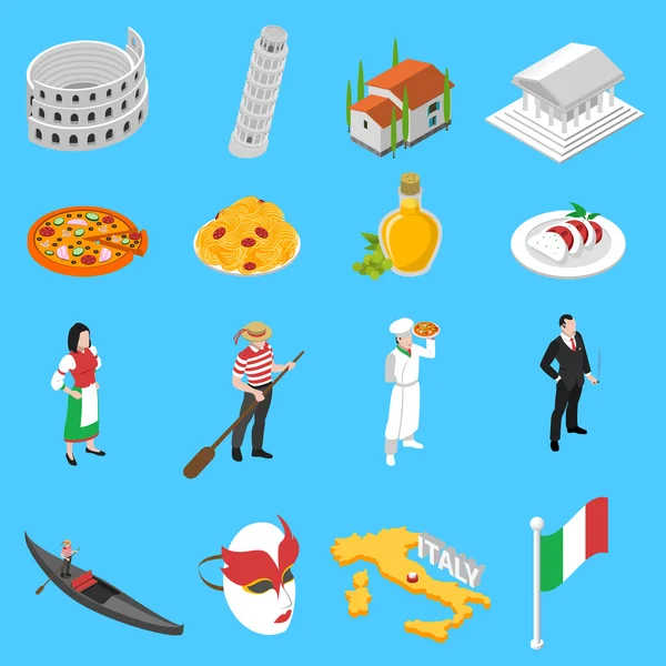 Cultura alemana Tradiciones Iconos isométricos Colección — Vector de stock