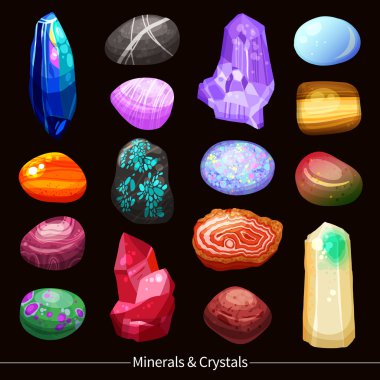 Kristal taşlar ve kayalar arka plan belirleme