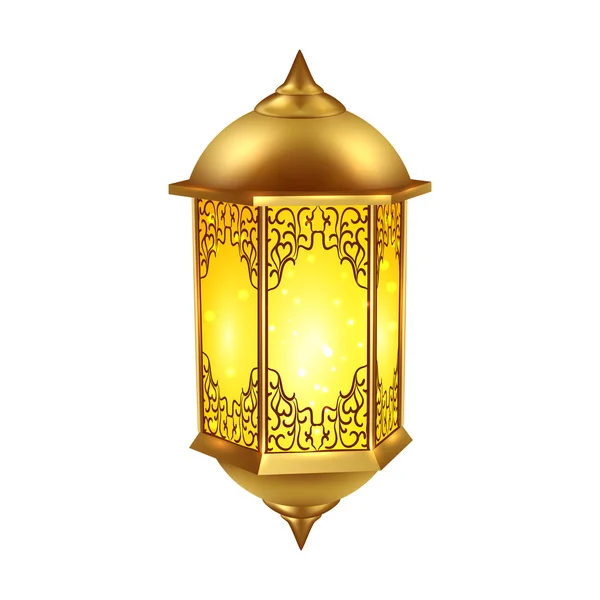Gerçekçi Ramazan lamba simgesi — Stok Vektör