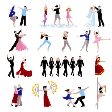 Dans eden insanlar Icons Set