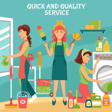 Cleaning Service Illustration clipart