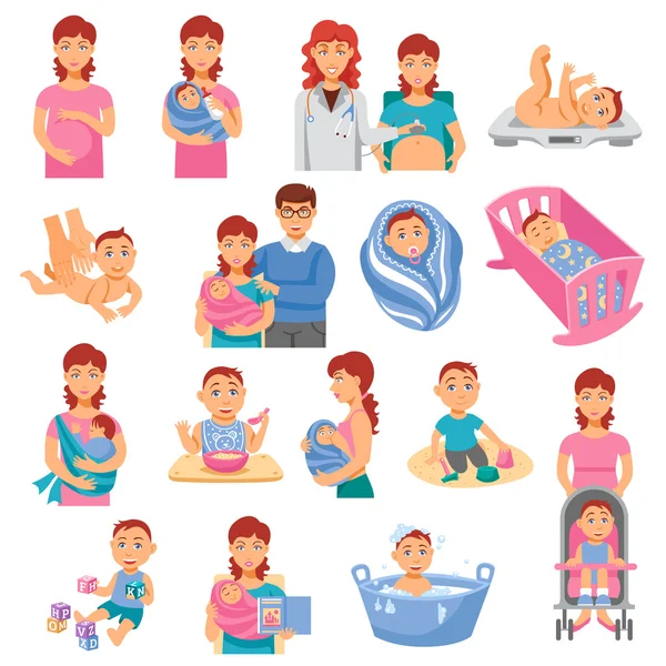 Set di icone dei genitori — Vettoriale Stock