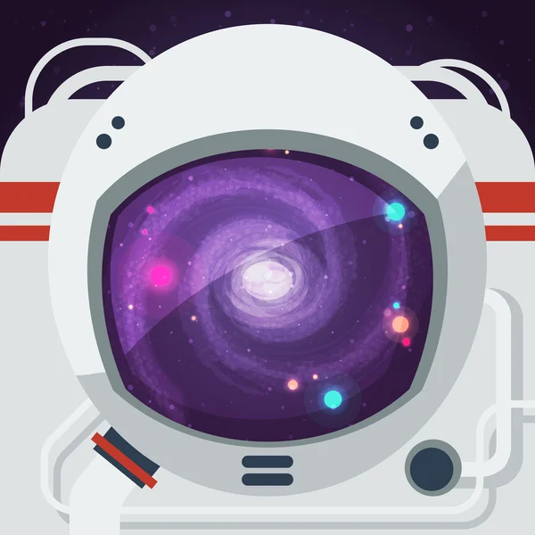 Ilustrasi Datar Astronot - Stok Vektor