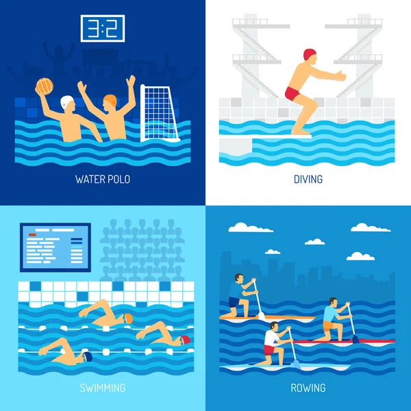 Water sport concept — Stockvector