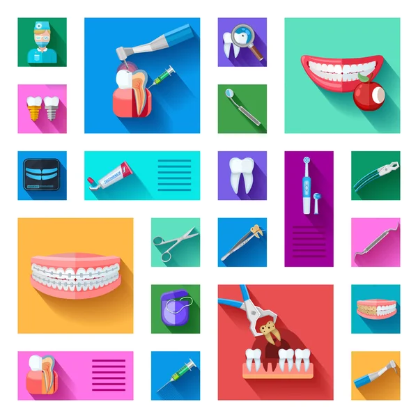 Dentist Icons Set — Stock Vector