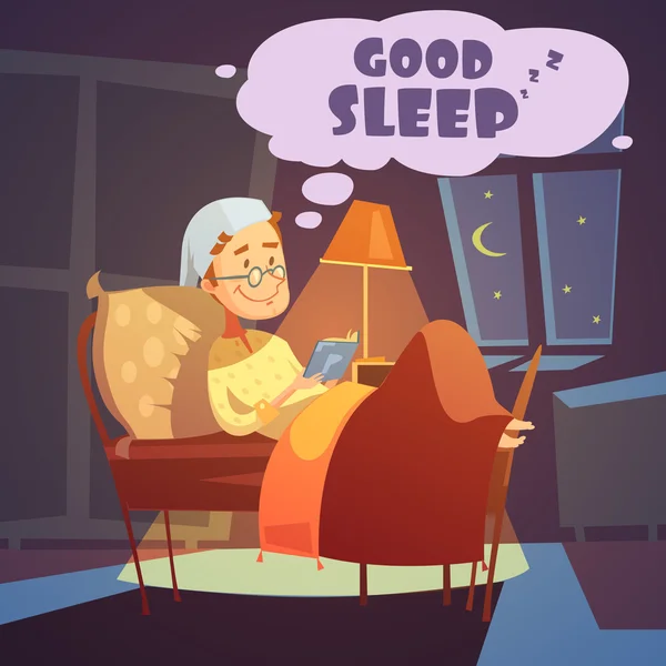 Ilustrasi Tidur yang Baik - Stok Vektor