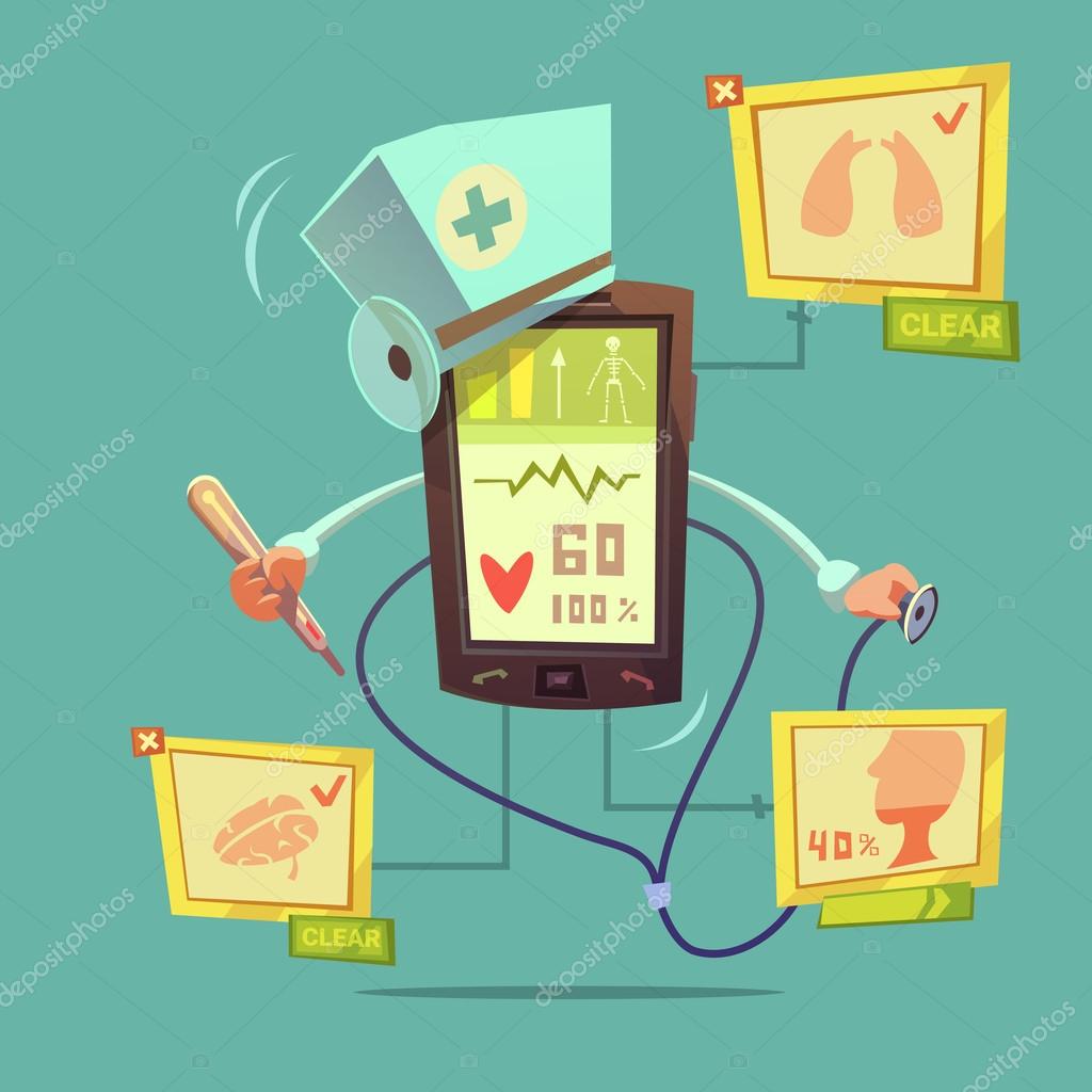 Mobile Online Health Diagnostic Concept Stock Vector Image by