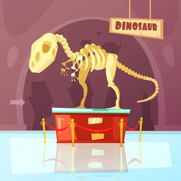 Museum Dinosaur Illustration — Stock Illustration Museum Dinosaur Illustration Stock Vector