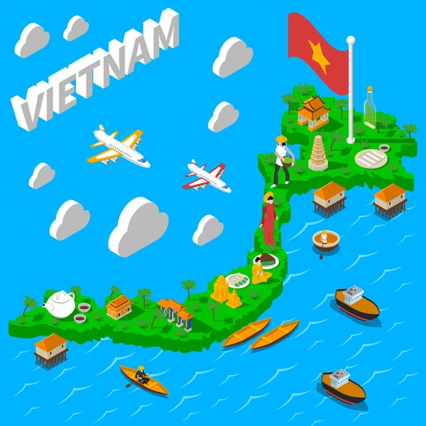 Vietnam Map Vector Art Stock Images Depositphotos