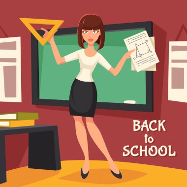 Geometri Öğretmeni İllüstrasyon