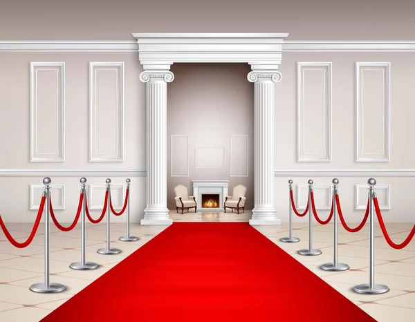 Red Carpet Interior — Stock Vector